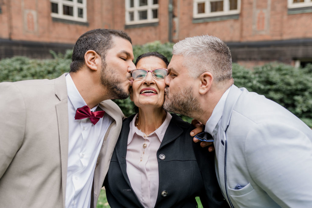 Gay wedding with family